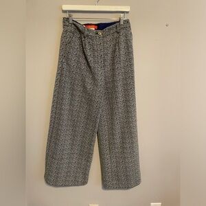Cartonnier High Waisted Tweed Pants‎ with Pleats, Pockets and Full Legs size 4